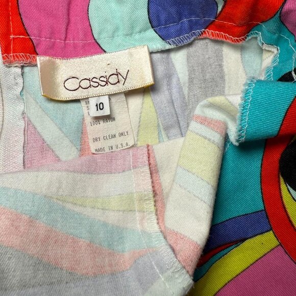 Vintage 90's Pucci Inspired Print Mini Dress Size M - Picture 7 of 7